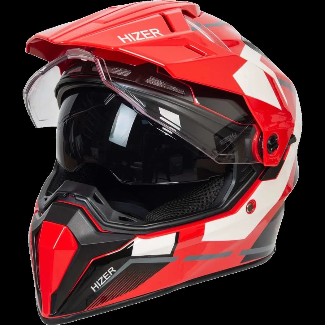Шлем мотард HIZER J6808 №2 red