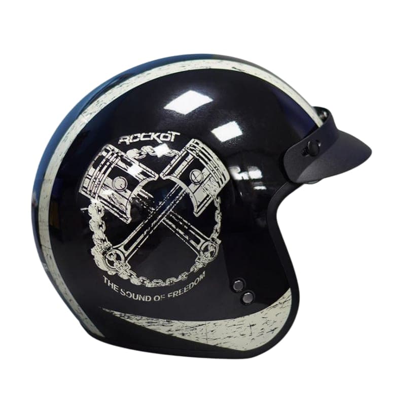 Шлем открытый с козырьком ROCKOT RM-391 CLASSIC STYLE