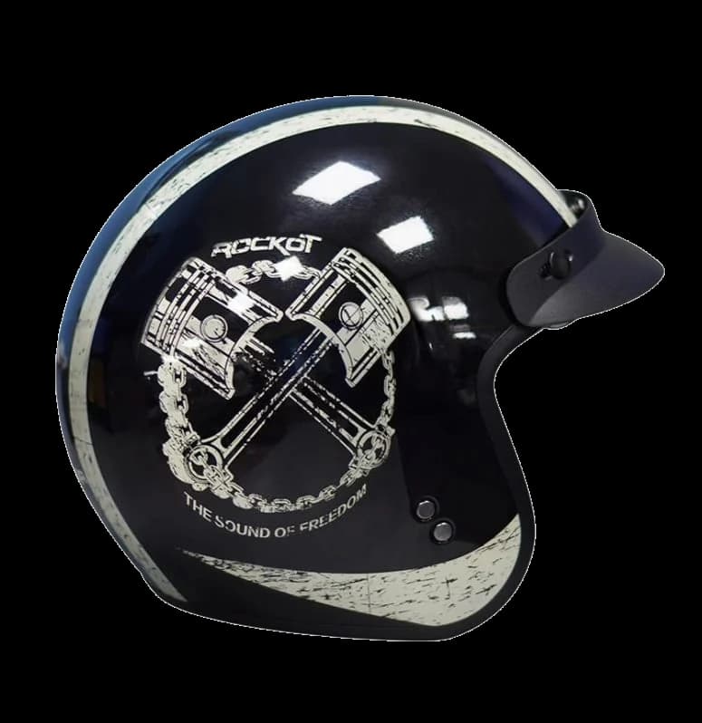 Шлем открытый с козырьком ROCKOT RM-391 CLASSIC STYLE